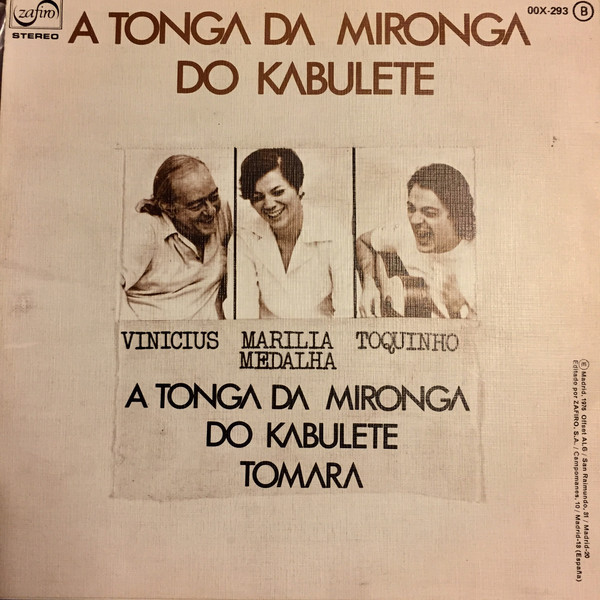 Accords et paroles A Tonga Da Mironga Do Kabuletê Vinicius de Moraes