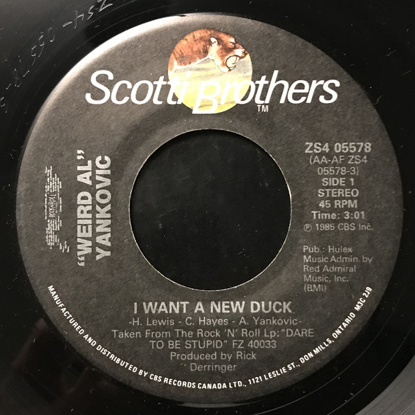 Accords et paroles I Want A New Duck Weird Al Yankovic