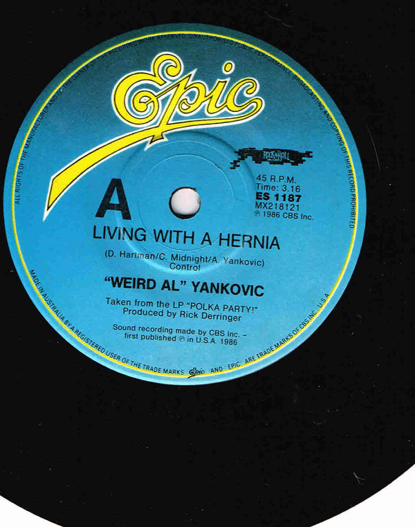 Accords et paroles Living With A Hernia Weird Al Yankovic