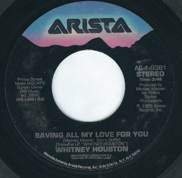 Accords et paroles Saving All My Love for You Whitney Houston