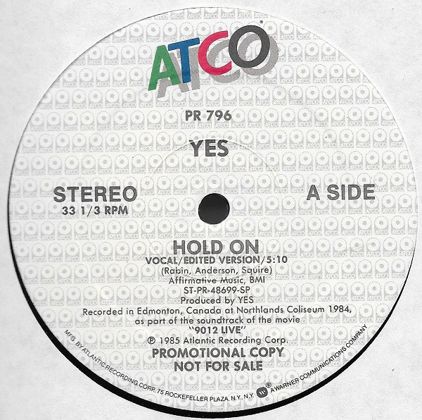 Accords et paroles Hold On Yes
