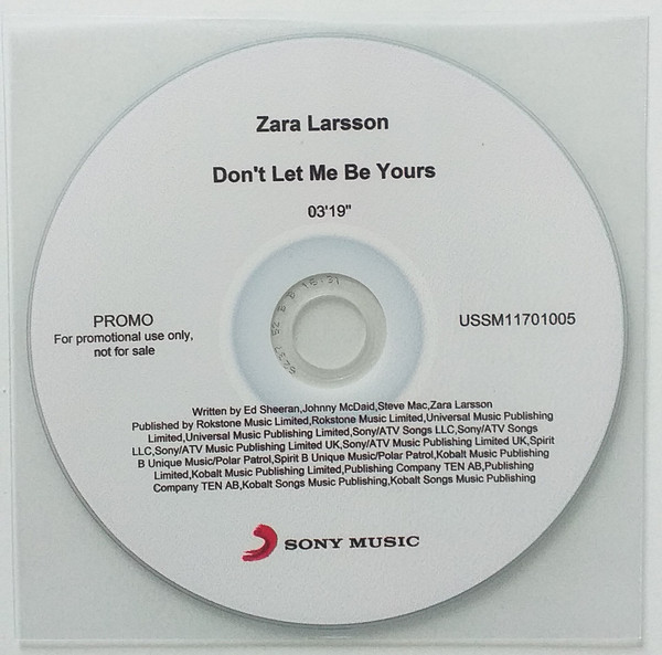 Accords et paroles Dont Let Me Be Yours Zara Larsson