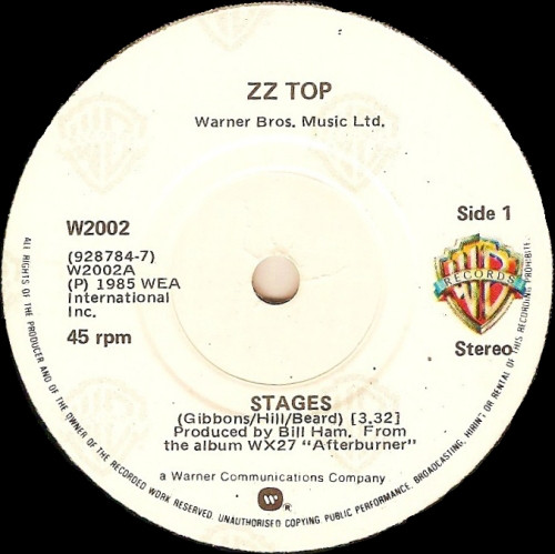 Accords et paroles Stages ZZ Top