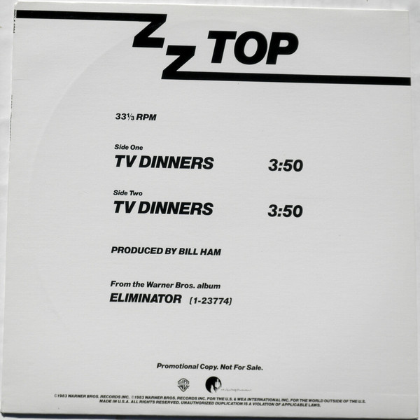 Accords et paroles Tv Dinners ZZ Top